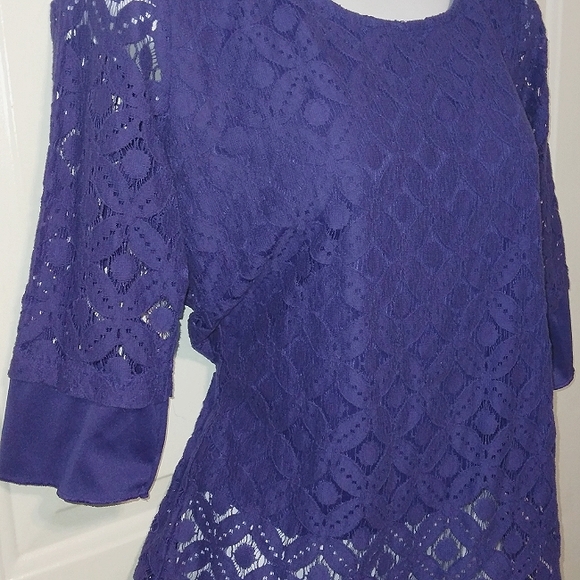 ☆Like New☆BANANA REPUBLIC☆Royal Purple lightweight Small Blouse☆ - Picture 3 of 12